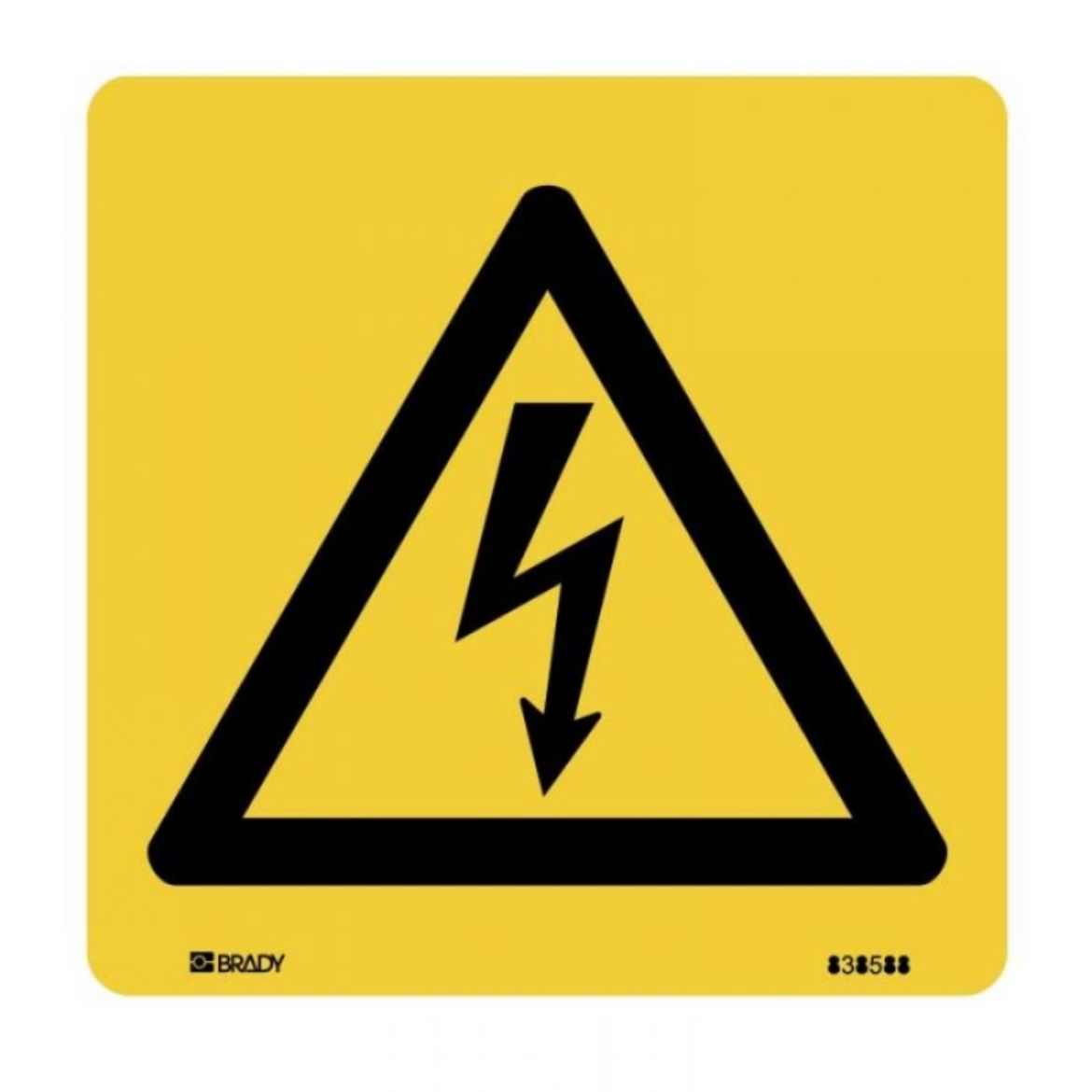 Picture of HIGH VOLTAGE SYMBOL SIGN 50MM X 50MM SELF ADHESIVE VINYL