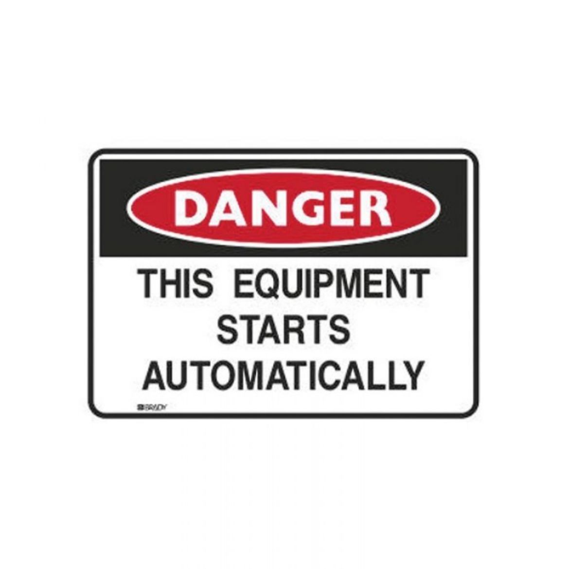 Picture of TOUGHWASH SIGN - DANGER -  THIS EQUIPMENT STARTS AUTOMATICALLY 254MM (W) X 178MM (H)
