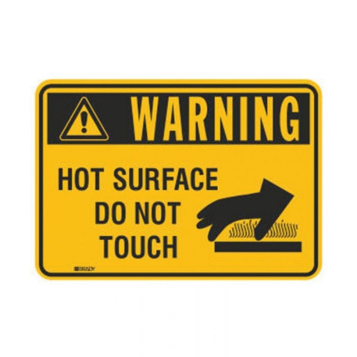 Picture of TOUGHWASH SIGN - WARNING - HOT SURFACE DO NOT TOUCH 254MM (W) X 178MM (H)