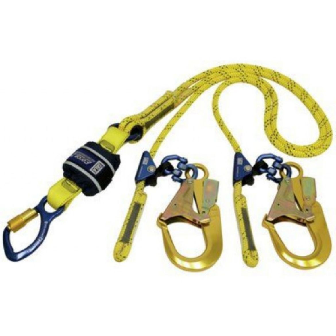 Picture of Z13206119R FORCE2™ SHOCK ABSORBING LANYARDS - KERNMANTLE ROPE - DOUBLE TAIL ADJUSTABLE, 2.0M WITH ALUMINIUM TRIPLE ACTION KARABINER AND SCAFFOLD HOOKS