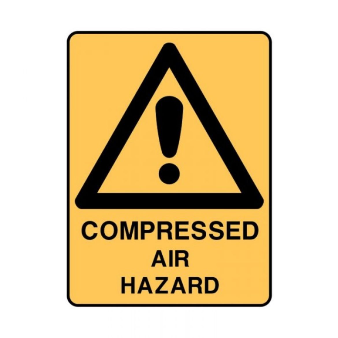 Picture of COMPRESSED AIR HAZARD SIGN 600MM (H) X 450MM (W) METAL