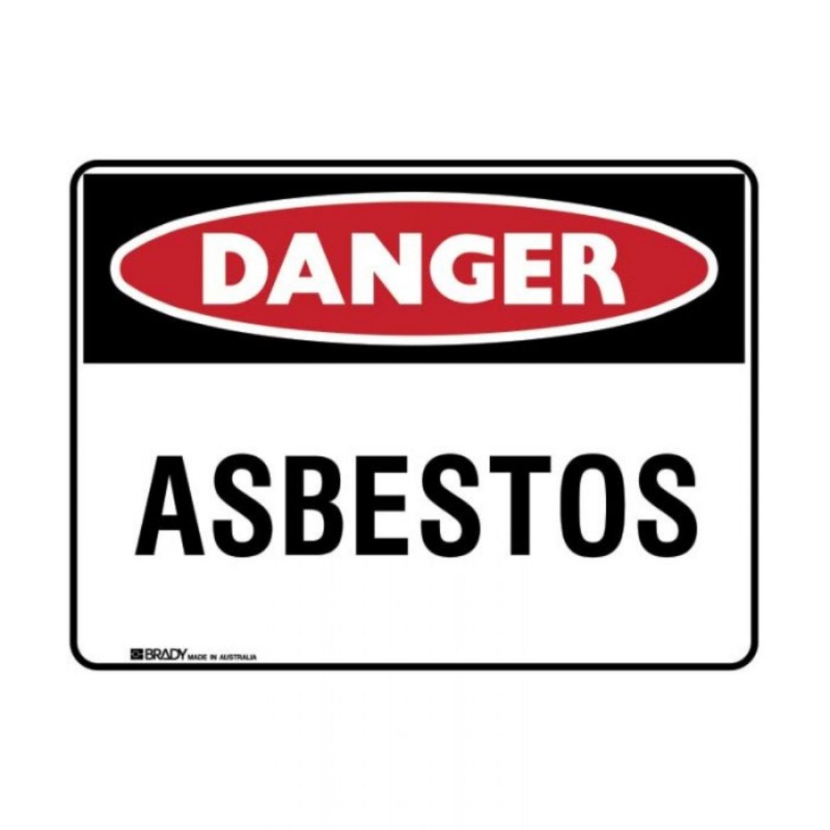 Picture of DANGER ASBESTOS SIGN 250MM (W) X 180MM (H) SELF ADHESIVE VINYL