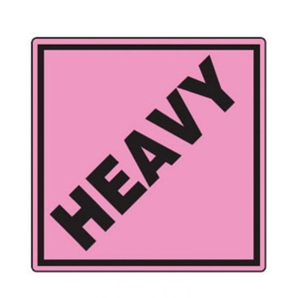 Picture of SHIP LABELS HEAVY 100MM X 100MM - PINK/BLACK