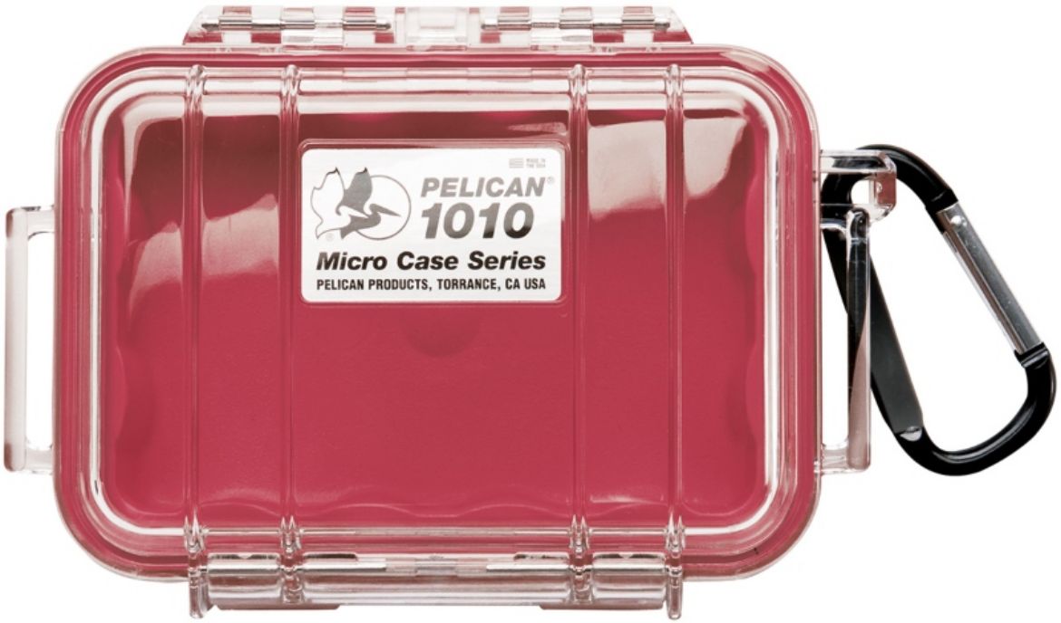 Picture of # 1010 MICRO CASE - CLEAR WITH RED