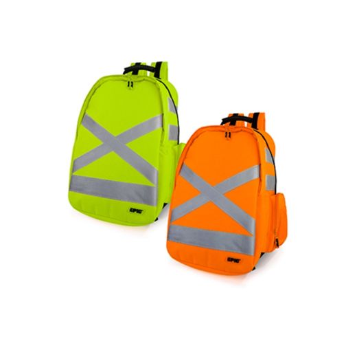 Picture of HEAVY DUTY HI VIS BACKPACK + REFLECTIVE TAPE. AVAILABLE IN ORANGE OR YELLOW