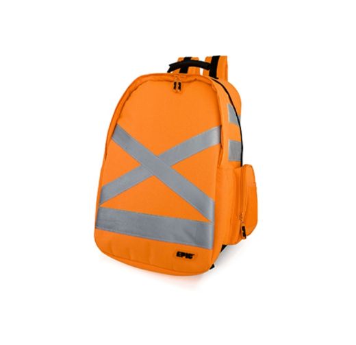 Picture of HEAVY DUTY HI VIS BACKPACK + REFLECTIVE TAPE. AVAILABLE IN ORANGE OR YELLOW