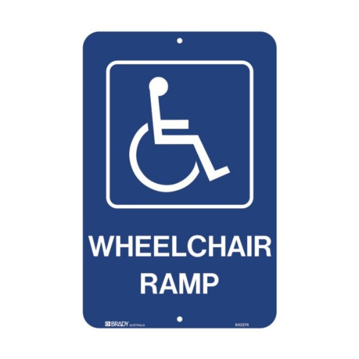 Picture of ACCESS WHEELCHAIR RAMP SIGN 300MM (W) X 450MM (H) METAL