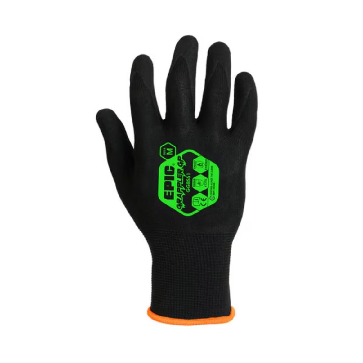 Picture of GLOVE EPIC® GRAPPLER® GP BLACK. AVAILABLE IN SIZES 7/8/9/10/11/12